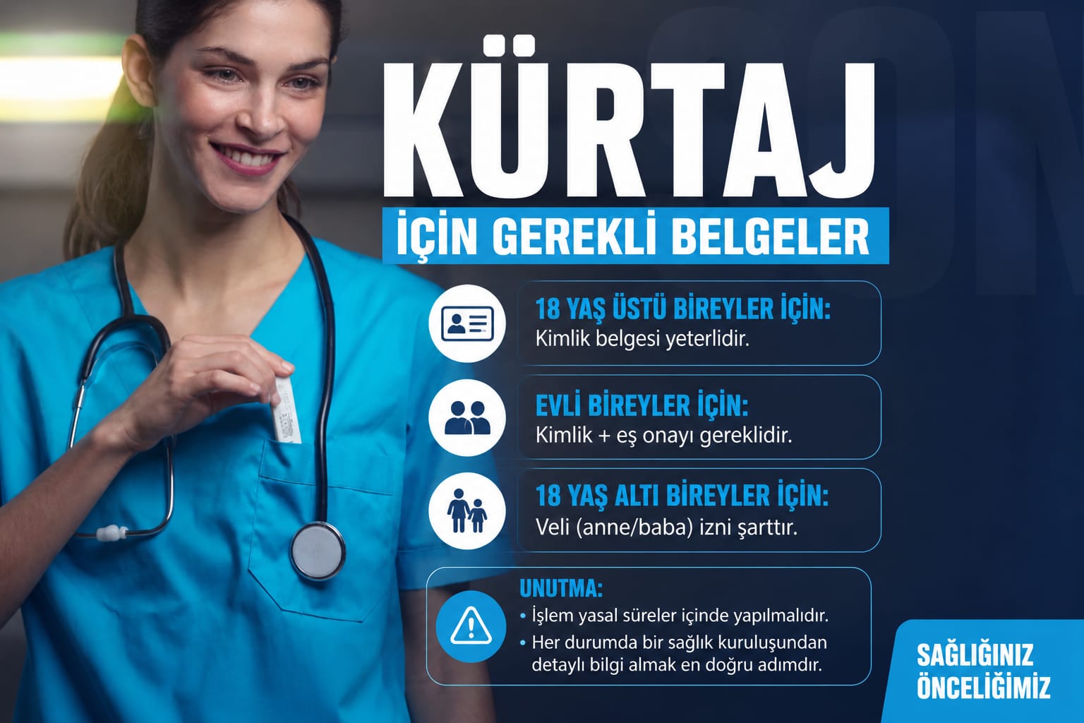 kürtaj için gerekenler