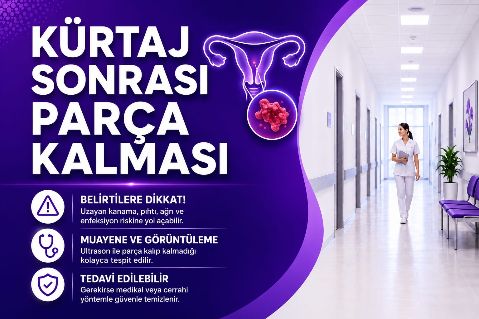 kürtajdan sonra parça kalması